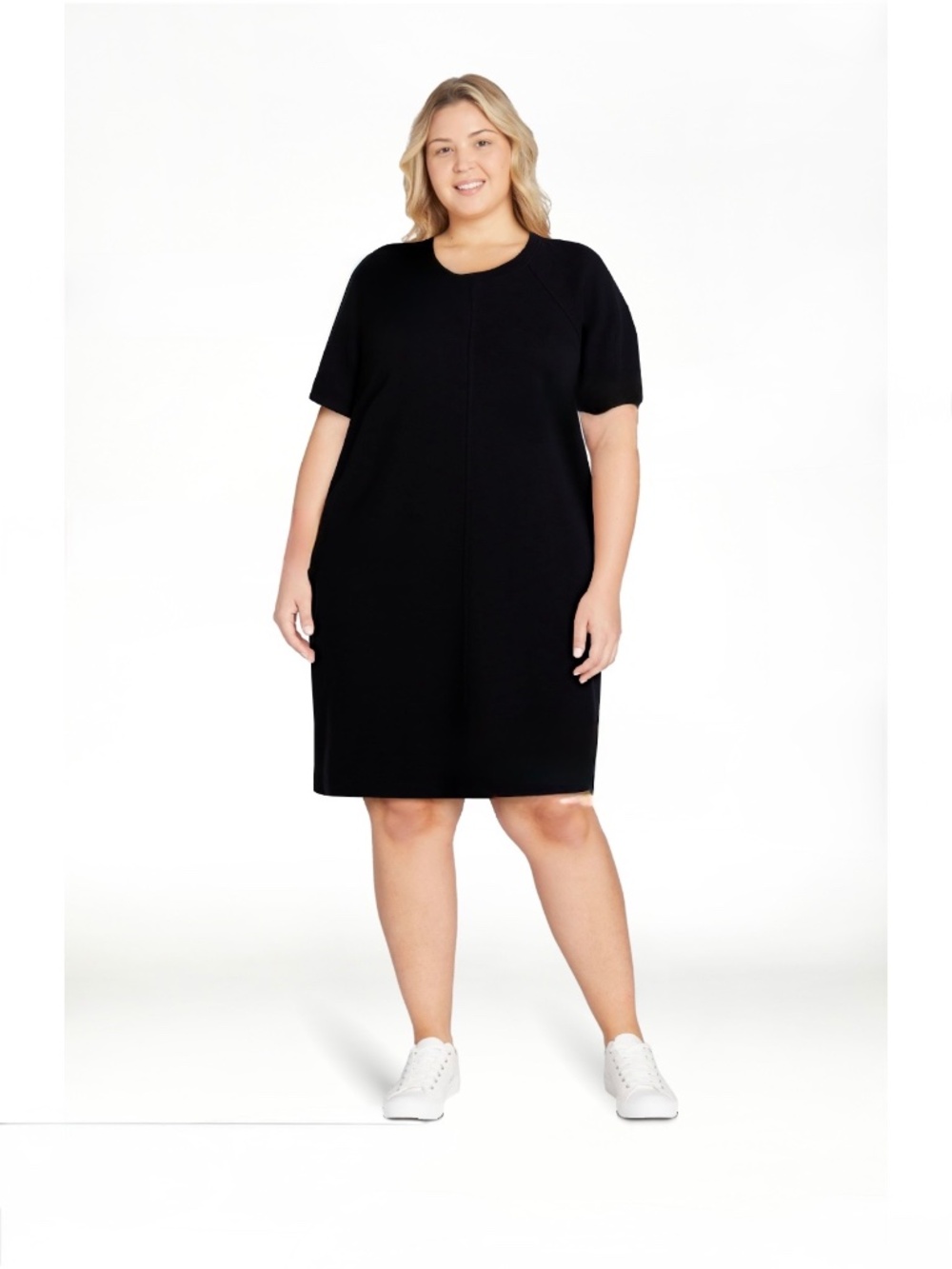 Scenario Women’s Black Mini Dress W/Short Raglan Sleeves Size Small (4-6) NWT